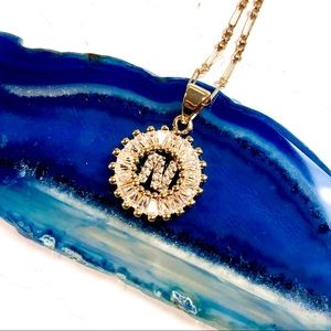 Initial N Necklace, Letter N, Personalized N, Boho